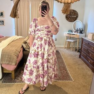 Abercrombie & Fitch Emerson Pink Floral Dress Size M